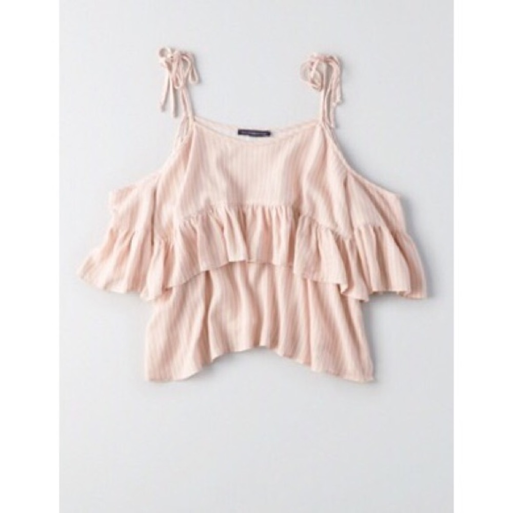American Eagle Tie Sleeve Top